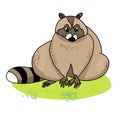 Cartoon raccoon